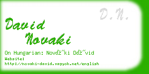 david novaki business card